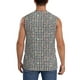 thumbnail image 4 of Fotbe Black And White Houndstooth Men's Camiseta sin Mangas Estampada para Hombres, Playera Casual para Gimnasio, Entrenamiento, Playa-3X-Large, 4 of 7