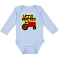 thumbnail image 3 of Inktastic Red Tractor Little Brother Boys Long Sleeve Baby Bodysuit, 3 of 5