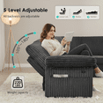 thumbnail image 3 of TiramisuBest 108" Modular Sectional Sofa, Convertible Sleeper Sofa Bed with Pull Out Couch, Corduroy 7 Seats Sectional Couches with Storage Chaise for Living Room Bedroom (Dark Grey), 3 of 7