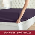 thumbnail image 4 of Mellanni Extra Deep Pocket Fitted Sheet up to 21", Microfiber, 1 Piece California King, Purple, 4 of 7