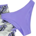 thumbnail image 5 of Coerni Girls Swimsuit 3 Piece Tropical Print Bathing Suit Spaghetti Strap Bikini Set with Cover Up Skirt Kids Beach Swimwear, 5 of 5