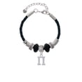 thumbnail image 2 of Delight Jewelry Silvertone Large Greek Letter - Pi - Best Friend Celtic Knot Leather Bead Bracelet, 7"+2" Extender, 2 of 4
