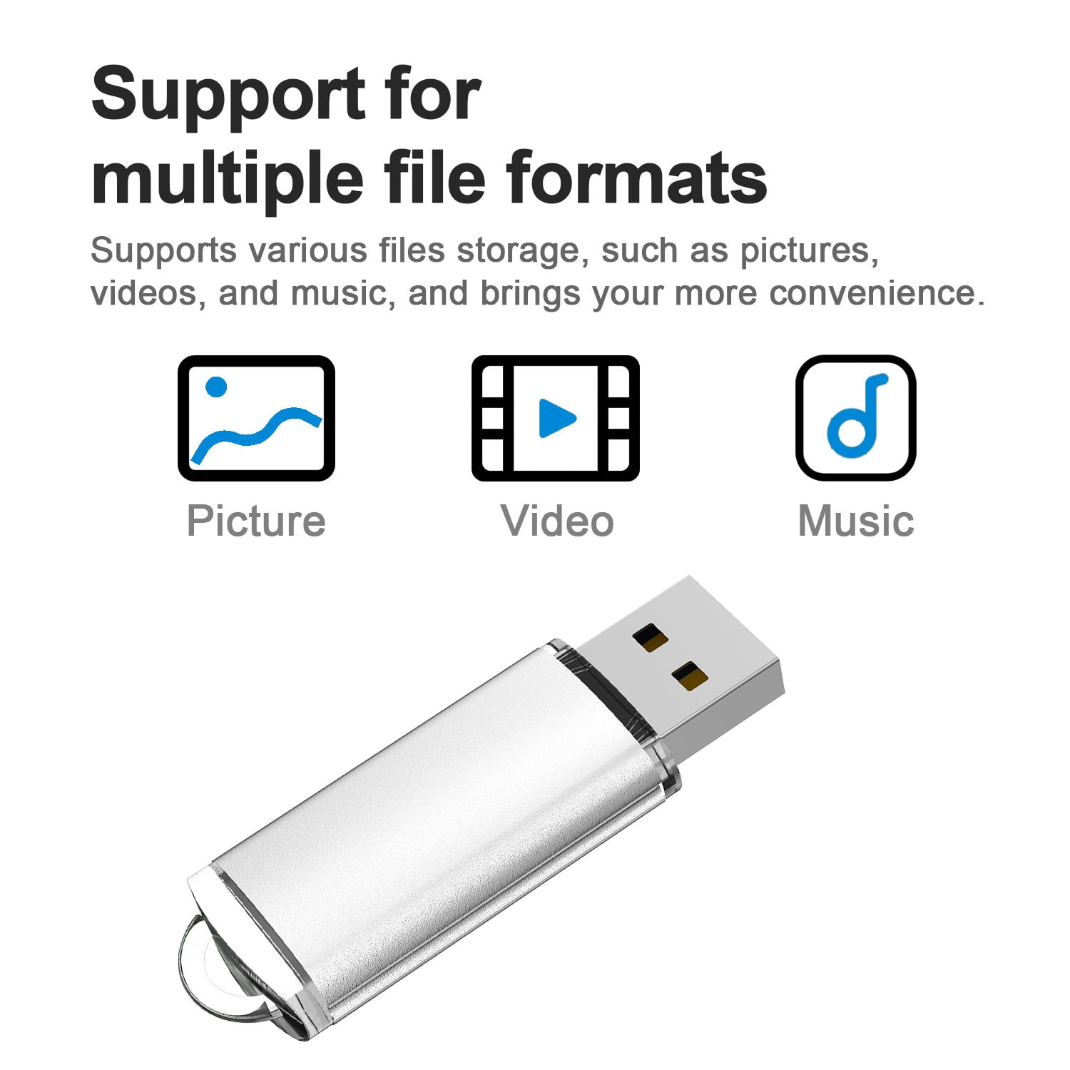 KOOTION 10 Pack 4GB USB Flash Drive Memory Stick Fold Storage Thumb Pen Drive Swivel in Silver
