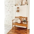 thumbnail image 4 of Pemberly Row Modern / Contemporary Pine Wood Bench in Oak Finish, 4 of 7