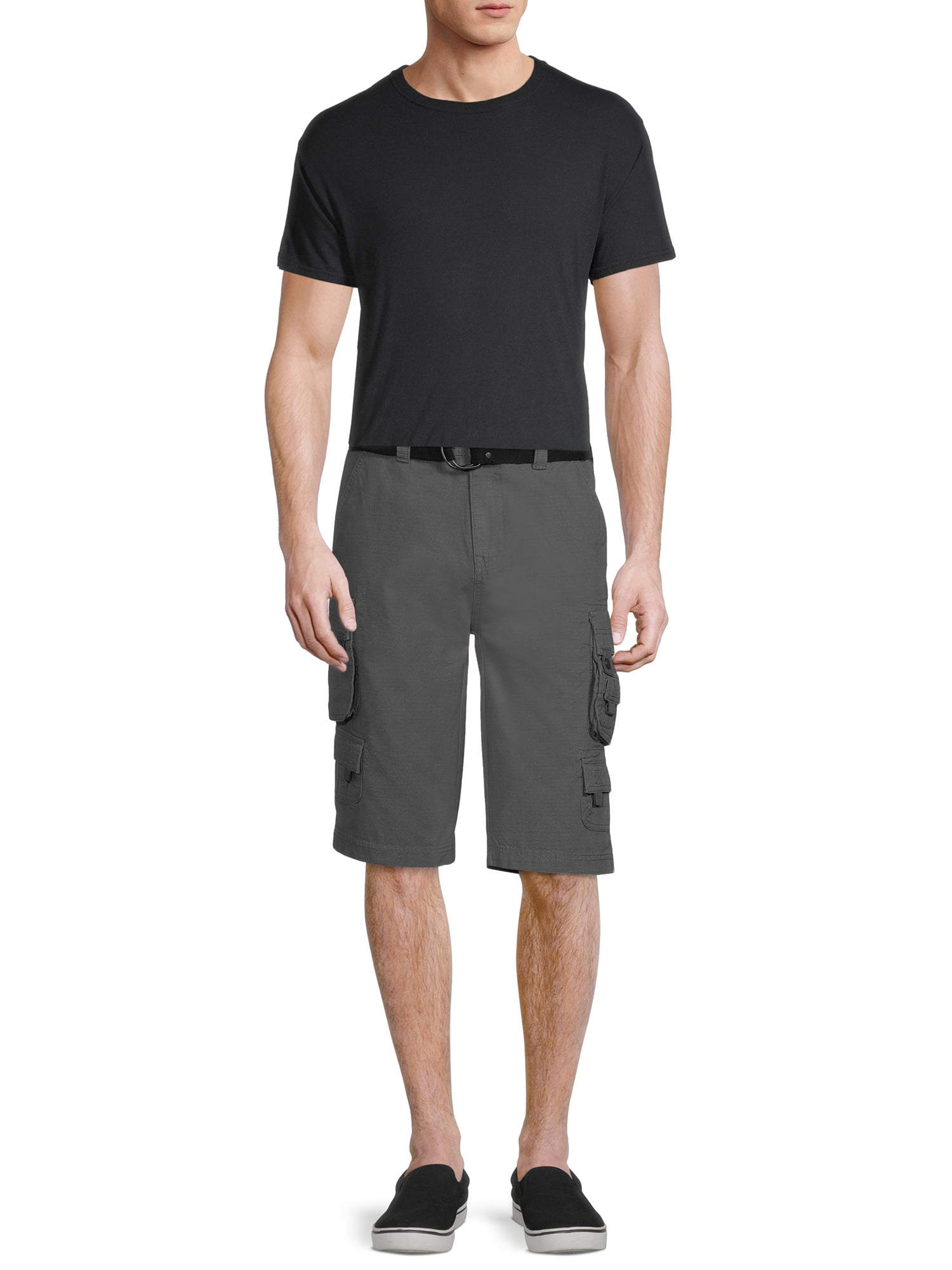G-Style USA Mens Ripstop Belted Cargo Shorts 
