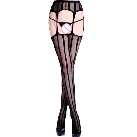 

Fashion Sexy Women Sheer Hollow Lace Stockings Striped Pantyhose Fragarn