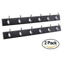 BirdRock Home Hook Coat and Hat Rack - 2 Pack - 6 Hooks - 27"