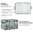 thumbnail image 2 of Yayeee Canvas Storage Basket with Handles for Shelves Fabric Bins Closet Organizer, Blue Blossom, 2 of 8