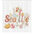 thumbnail image 3 of Ambesonne Cartoon Shower Curtain, Marine Life Theme, 69"Wx84"L, Multicolor, 3 of 3