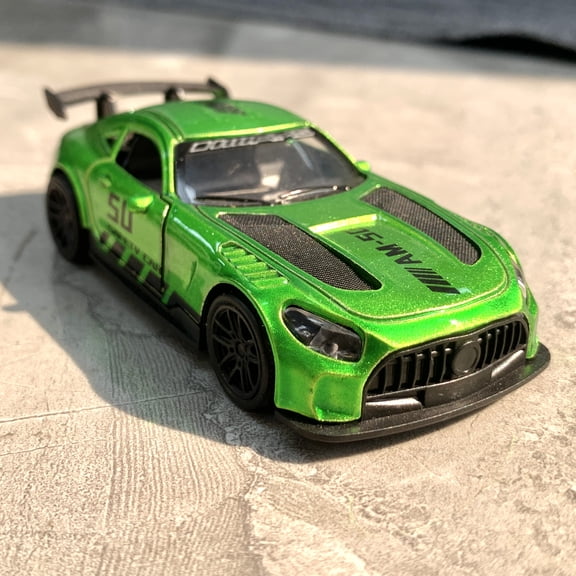 Green Alloy Diecast Model Car, 1/36 Pull Back Toy Race Car,