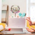 thumbnail image 3 of Gold Cake Topper Acrylic Happy Birthday Flower Dessert Toppers, 3 of 6