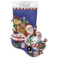 thumbnail image 2 of Flying Santa Stocking Felt Applique Kit, 18" Long, 2 of 2
