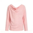 thumbnail image 6 of BLVB Eyelet Tops for Women Draped Cowl Neck Blouses Long Sleeve Dressy Casual Shirts Spring Summer Fashion Clothes, 6 of 6
