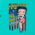 thumbnail image 5 of Wild Bobby, Betty Boop America Land of the Free Home of the Brave Betty Boop Ladies Racerback Tank Top, Tahiti Blue, X-Large, 5 of 5