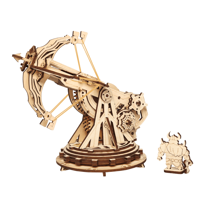ROKR 3D Wooden Puzzles Toys DIY siege crossbow Model Kit Wooden Craft Puzzle for Teens for Kids