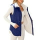 thumbnail image 1 of Chaquetas y abrigos casuales sin mangas y sin capucha para mujer, chalecos de invierno para mujer, chaqueta polar sin mangas, cuello alto con cremallera, abrigo largo cálido con cordón y bolsillos, ro, 1 of 8