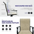 thumbnail image 5 of Patio Swivel Chairs Set of 2,Outdoor Dining Chairs with All Weather Breathable Textilene Fabric,Outdoor Swivel Chairs with High Back for Lawn Garden Backyard Deck,Black+Brown, 5 of 6