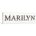 thumbnail image 1 of ARTCANVAS MARILYN Girls Name Room Decor Canvas Art Print - Size: 36" x 12" (0.75" Deep), 1 of 9