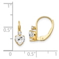 thumbnail image 3 of 14k Madi K CZ Heart Leverback Earrings in 14k Yellow Gold, 3 of 3