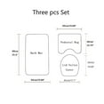 thumbnail image 3 of CXSMXC White Bathroom Rugs Sets 3 Piece Set Toilet Seat Cover Non-Slip Bath Mats Lid Cover Bath Rug Contour Mat Bathroom Decor (TPB winered,3pcs set), 3 of 7