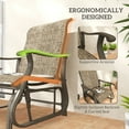 thumbnail image 6 of Outsunny Outdoor Swing Glider Chair, Patio Mesh Rocking Chair with Steel Frame for Backyard, Garden, and Porch, Light Mixed Brown, 6 of 9