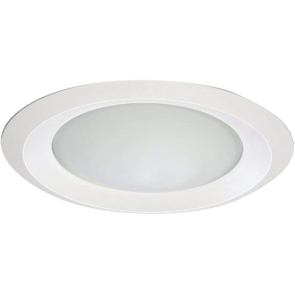 Halo Gloss White 6 in. W Plastic Shower Lens/Trim