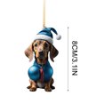 thumbnail image 6 of KCEHTA Dachshund Christmas Ornaments, Dachshund Ornaments for Christmas Tree, Acrylic Dachshund Pendant Christmas Hanging Ornament Cute Dachshund Dog Xmas Tree Decorations for Dog Lovers, 6 of 6