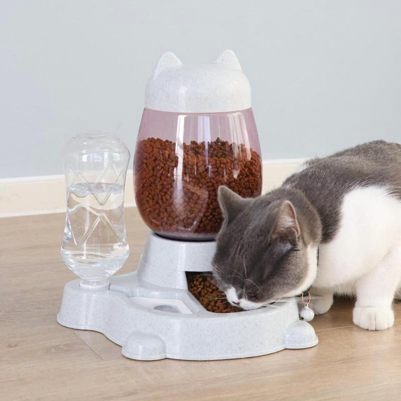 Cat bowl automatic feeder Automatic Dog Feeder Dog Cat Food Bowl With Water Fountain Large Capacity Pet Food Storage Dispenser