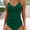 Green, variant on ZANKLEY Womens Halter Tankini Two Piece Bathing Suit V Neck Ruched Swimwear