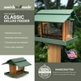 thumbnail image 3 of Outdoor Leisure Products Model GM2-1TGC Classic Deluxe Bird Feeder Made with High Density Poly Resin finishe in Turf Green and Cedar, 3 of 6