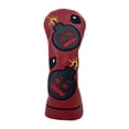 thumbnail image 4 of Golf Club Head Cover Durable PU Leather Fleece Lining Golf Driver Headcover Hybrid, 4 of 8