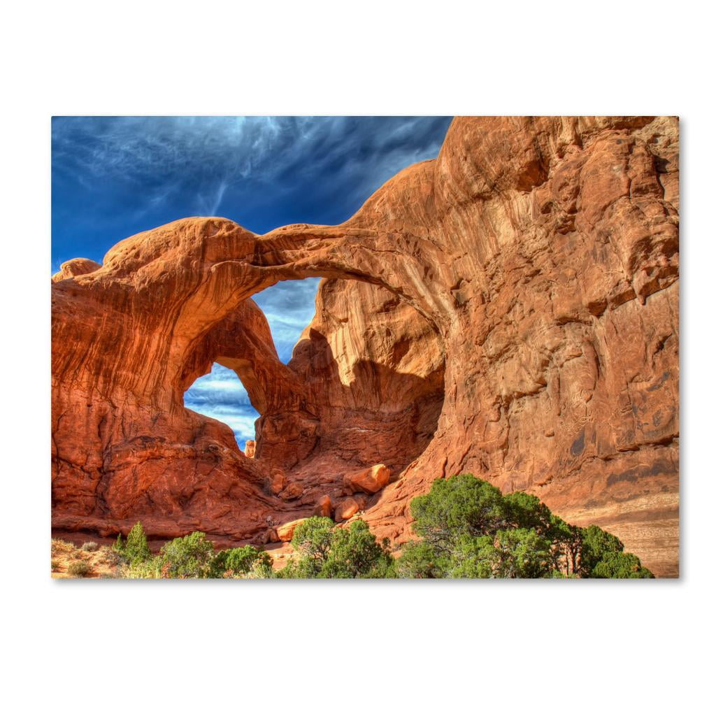 Trademark Fine Art "Double Arch" Canvas Art by Pierre Leclerc