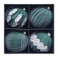 thumbnail image 1 of 4 piezas de adornos de bolas de Navidad, adornos colgantes para de Navidad, decoración artesanal de Navidad para Acción de Gracias, Halloween, verde intenso, 1 of 7