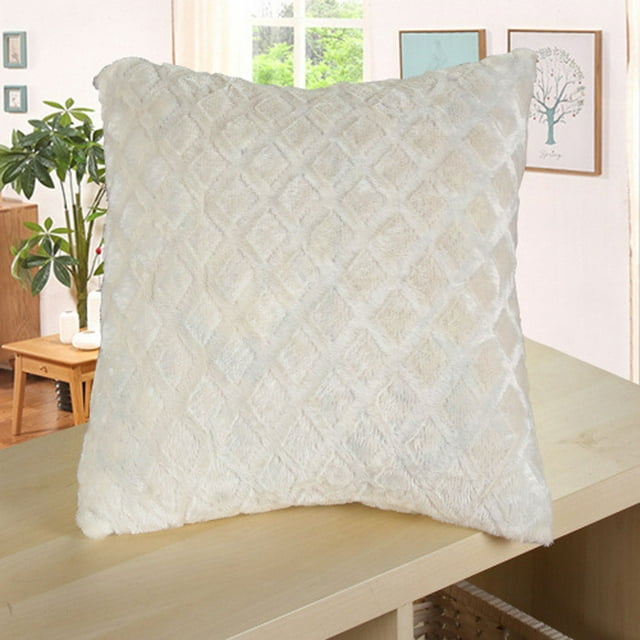 Fridja Plush Cushion Cover Sofa Lumbar Pillow Cover Home Decoration Solid Colorful