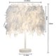 thumbnail image 5 of Juego de 2 lámparas de plumas, lámpara de noche, lámpara de mesa moderna, interruptor de botón, soporte E27, decoración del dormitorio del hogar, blanco, 5 of 5