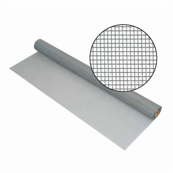 Door and Window Screen, Fiberglass, 36 in W, 100 ft L, 0.013 in Wire Dia, Gray