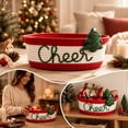 thumbnail image 4 of Christmas Cotton Rope Storage Basket Decorative Woven Basket with Embroidered Holiday Xmas Gift Basket for Gifts Candy Toy Home Table Decor, for Shelf, Desk and Bathroom Storage, Style C, 4 of 7