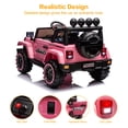 thumbnail image 5 of 12V Electric Ride On Car with Remote Control, DIY Stickers, MP3, LED Lights, Full Function Doors, Four Wheels Suspension, 2 Motors, Pink, 5 of 7