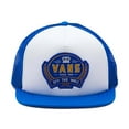 thumbnail image 2 of Vans Off The Wall Cold One Trucker Snapback Hat Cap-Victoria Blue/White, 2 of 3
