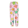 thumbnail image 5 of OGLCCG Kids Girls Casual Long Pants Fashion Stars Printed Wide Leg Y2K Tapered Pants With Pockets Fall Lightweight Lounge Trousers 3-15 Years, 5 of 5