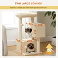 thumbnail image 3 of PEQULTI 31.5" Modern Cat Tree Tower with Dual Large Condos for Kitten ＆ Medium Size Cat Beige, 3 of 8