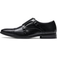 thumbnail image 2 of Zapatos de Vestir para Hombre Bruno Marc con Hebilla Doble Negro Talla 7W, 2 of 6