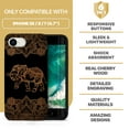 thumbnail image 7 of Case Yard Wooden Case for iPhone-SE Soft TPU Silicone cover Slim Fit Shockproof Wood Protective Phone Cover for Girls Boys Men and Women Supports Wireless Charging Royal Elephant Mandala Design, 7 of 7