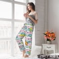 thumbnail image 4 of Uemuo Space Doodle Pattern Women's Wide Leg Palazzo Lounge Pants with Pockets Light Weight Loose Comfy Casual Pajama Pants-Small, 4 of 9