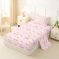 thumbnail image 2 of Erosebridal Cute Bowknot Twin Sheet Sets,Farm Animal Kawaii Duck Bedding For Girls 3-Piece, 2 of 6