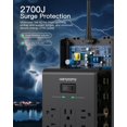 thumbnail image 3 of Power Strip HANYCONY de 10 pies con 16 salidas y 4 puertos USB, color negro, 3 of 7