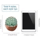thumbnail image 2 of Calcomanías estáticas de 6.3 pulgadas con diseño de cactus del desierto para ventanas, puertas corredizas de vidrio, vinilo impermeable, para dormitorio y baño., 2 of 9