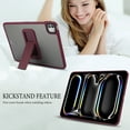 thumbnail image 7 of Case for iPad Pro 12.9" 2022/2018/2020/2021, with Built-in Kickstand Shockproof Rugged Skin-Feel Cover, Slim Military Grade Drop Protection Cover for iPad Pro 12.9" 2022/2018/2020/2021, Winered, 7 of 7