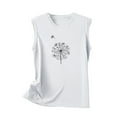 thumbnail image 4 of Jewelreauty High Neck Tops for Women Summer Sleeveless Floral Print Tank Top Casual Loose Fit Shirts Blouse (M, White), 4 of 5