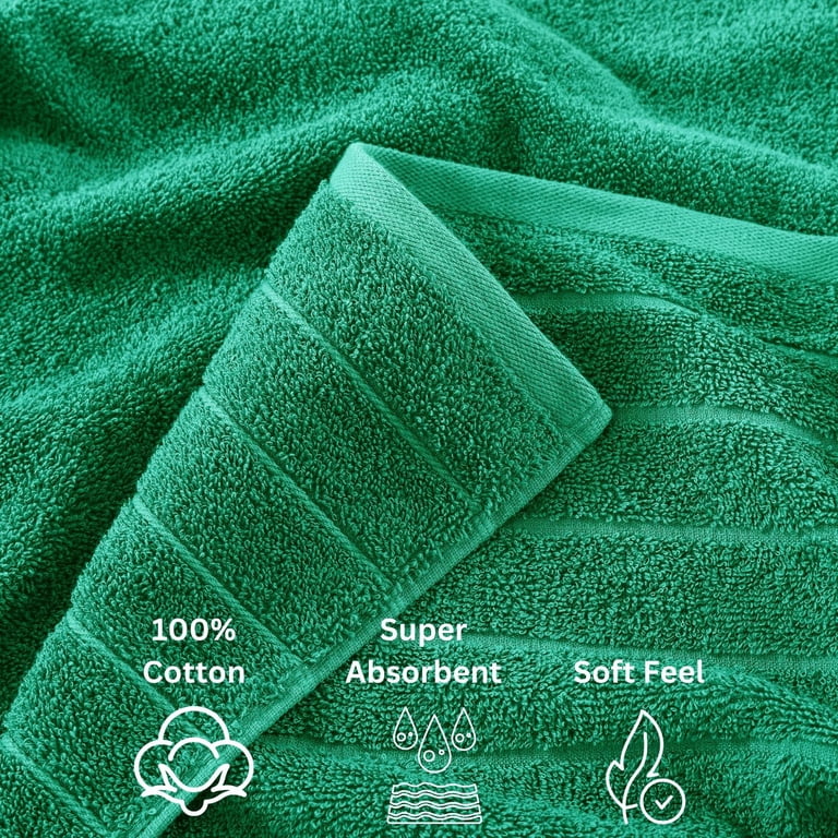 Kavalier Set 5 Asciugamani In Microfibra Proclean, Modello Ceramic Smooth, 41x41 Cm, 320 Gsm, Verdi, Per Auto E Casa